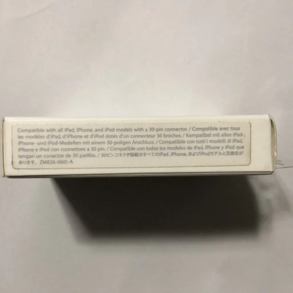 Apple 30-pin to USB Cable New in Box White
